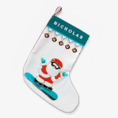 スノーボードスノーボード スモールクリスマスストッキング (正面 (吊り時))