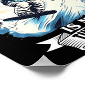 スノーボードセラピースノーボードレトロスノーバック ポスター (角)