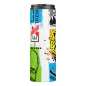 スノーボードタイポグラフィ:エクストリームキッズの背景。 タンブラー (裏面)