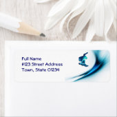 スノーボードデザインの宛名ラベル ラベル (インサイチュ)