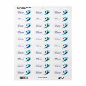 スノーボードデザインの宛名ラベル ラベル (フルシート)