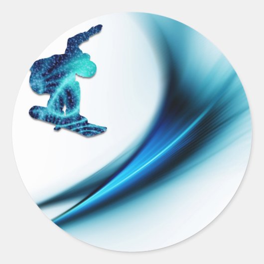 スノーボードデザインシール ラウンドシール (正面)