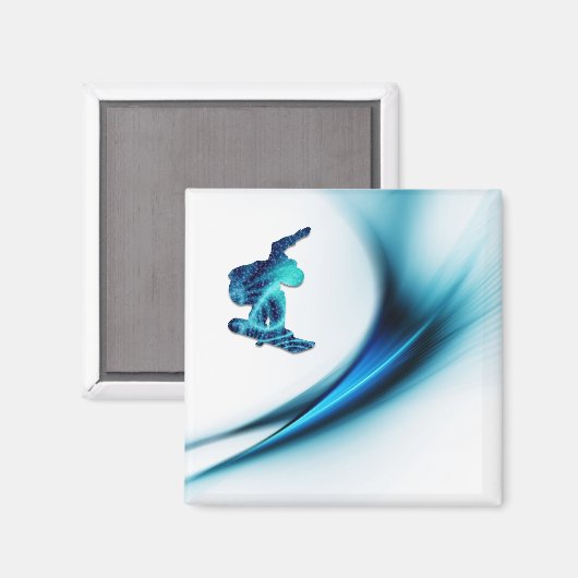 スノーボードデザインスクエアマグネット マグネット (正面/裏面)