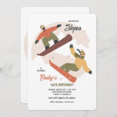 スノーボードデュオ招待状 招待状 (正面/裏面)