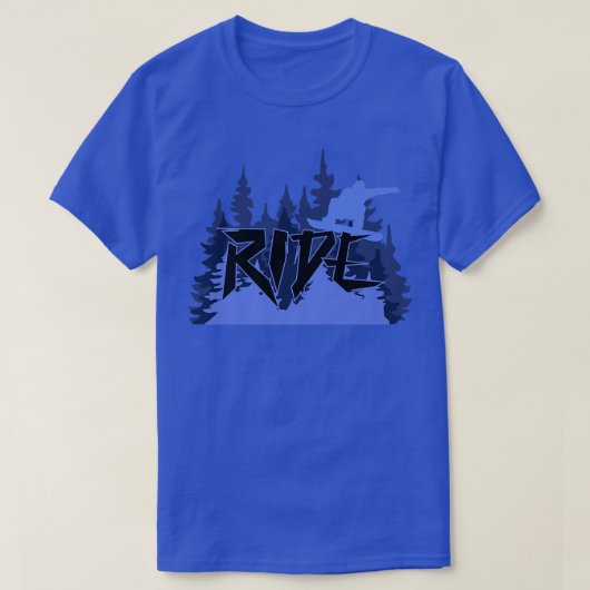 スノーボードトリップに乗る Tシャツ (デザイン正面)