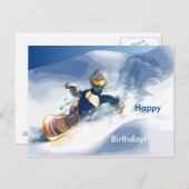 スノーボードハッピー誕生日!! ポストカード (正面/裏面)