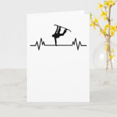 スノーボードハートビートスおもしろいポーツスノーボードギフト カード (黄色い花)