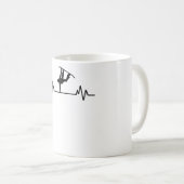 スノーボードハートビートスおもしろいポーツスノーボードギフト コーヒーマグカップ (正面右)