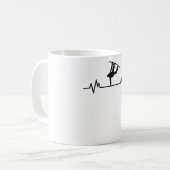 スノーボードハートビートスおもしろいポーツスノーボードギフト コーヒーマグカップ (正面左)