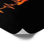 スノーボードハートビート80s 90sレトロ冬季スノーボード ポスター (角)