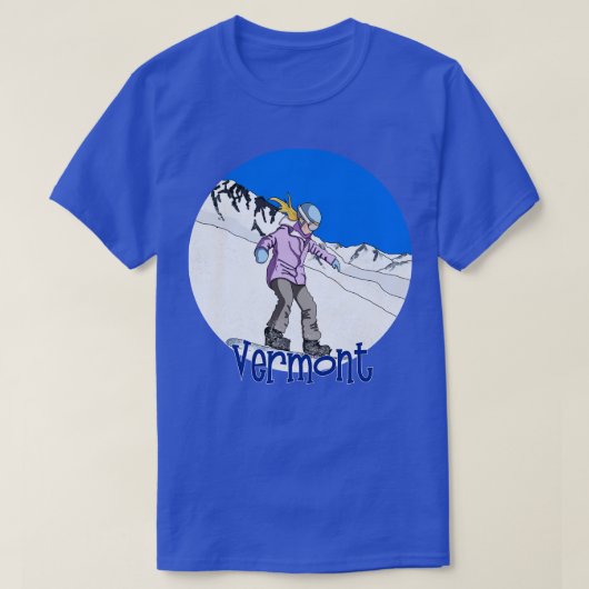 スノーボードバーモント Tシャツ (デザイン正面)