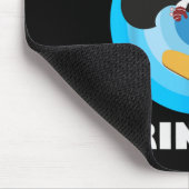 スノーボードパウダープリンセスおもしろいスノーボードガールズ マウスパッド (コーナー)