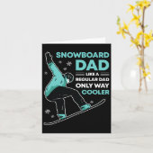 スノーボードパパおもしろいかわいい冬のスノーボードギフト カード (黄色い花)