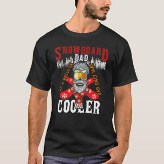 スノーボードパパかわいい冬のスノーボード Tシャツ