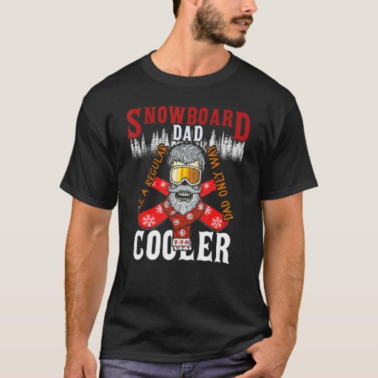 スノーボードパパかわいい冬のスノーボード Tシャツ (正面)
