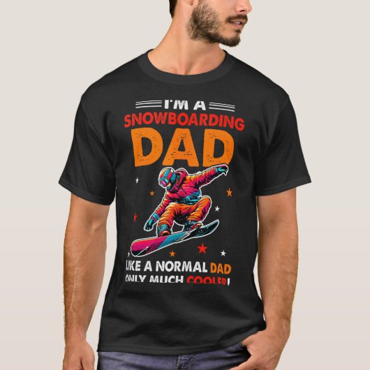 スノーボードパパの定義はもっとクール ファニーミ Tシャツ (正面)