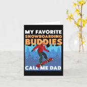 スノーボードパパファーザーマイお気に入りのスノー カード (黄色い花)
