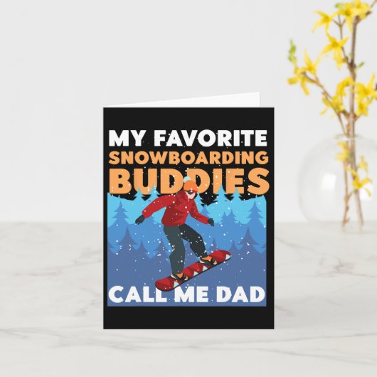 スノーボードパパファーザーマイお気に入りのスノー カード (黄色い花)