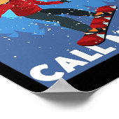 スノーボードパパファーザーマイお気に入りのスノー ポスター (角)