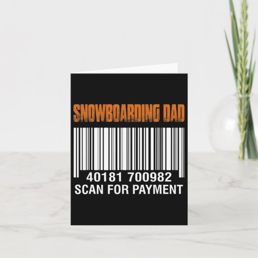 スノーボードパパ決済Dのスキおもしろいャン父の カード (正面)