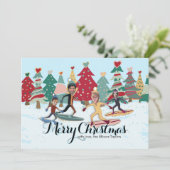 スノーボードファミリークリスマスカード シーズンカード (スタンド正面)