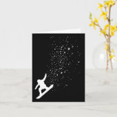 スノーボードフリースタイルのスノーボーダーギフト カード (黄色い花)