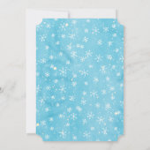 スノーボードペンギン誕生日パーティースノーボードスノーボード 招待状 (裏面)