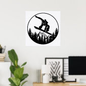 スノーボードポスター ポスター (ホームオフィス)
