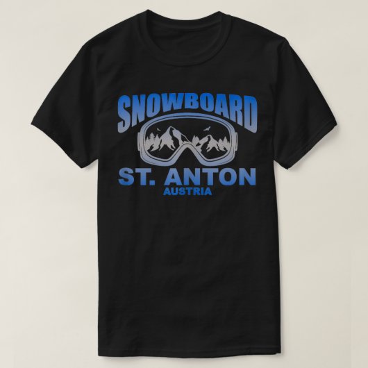 スノーボードマスクセントアントンオーストリア Tシャツ (デザイン正面)