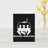 スノーボードミーティングギフト – Snowboarding Holiday Skii カード (黄色い花)