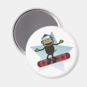 スノーボードモンキーマグネット マグネット (正面/裏面)