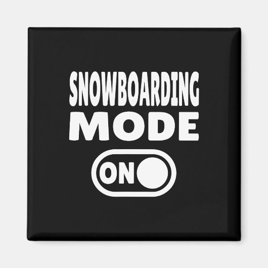 スノーボードモードオン – Winter Sports 1 マグネット (正面)