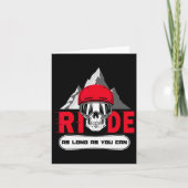 スノーボードライドアプリスキーおもしろいスカルことわざギフト カード (正面)