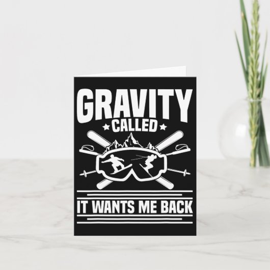 スノーボードラバーギアスキースロープウィンターバケーションスノ カード (正面)