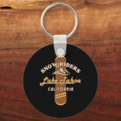スノーボードレイクタホカリフォルニアスノーボードワイン キーホルダー (正面)