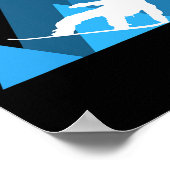 スノーボードレトロヴィンテージクールスノーボード ポスター (角)