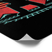 スノーボードレトロヴィンテージ80sスタイルスノーボーダーG ポスター (角)