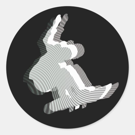 スノーボードロゴデザインシール ラウンドシール (正面)