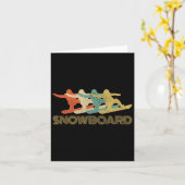 スノーボードヴィンテージウィンタースポーツフリースタイルスノーボア カード (黄色い花)