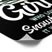 スノーボードヴィンテージガール1 ポスター (角)