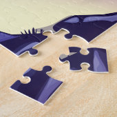 スノーボードヴィンテージスタイル旅行ポスター ジグソーパズル (側面)