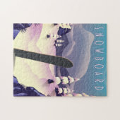 スノーボードヴィンテージスタイル旅行ポスター ジグソーパズル (横)