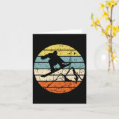 スノーボードヴィンテージスノーボーダースノーボーディング冬 カード (黄色い花)