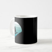 スノーボードヴィンテージスノーボードスノーボーダー冬スノーボーア コーヒーマグカップ (正面左)