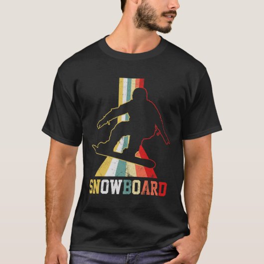 スノーボードヴィンテージスノーボードスノーボーダー Tシャツ (正面)