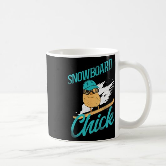 スノーボードヴィンテージチキンシック コーヒーマグカップ (右)