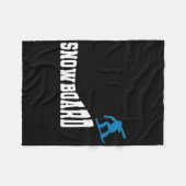 スノーボードヴィンテージレトロスノーボード2 フリースブランケット (正面(横))