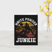 スノーボードヴィンテージレトロホワイトパウダー カード (黄色い花)