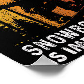 スノーボードヴィンテージレトロ教育 ポスター (角)