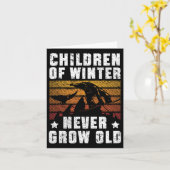 スノーボードヴィンテージレトロWの子ども カード (黄色い花)